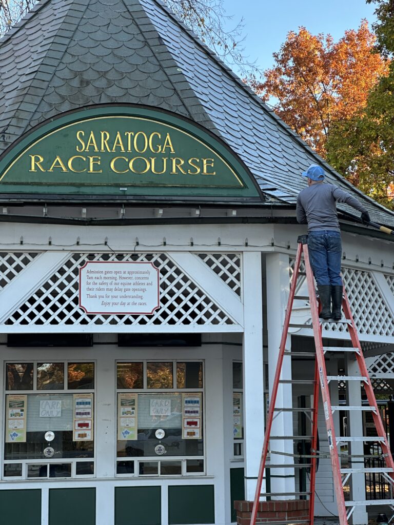 pressure washing services at the saratoga racetrack, saratoga, NY