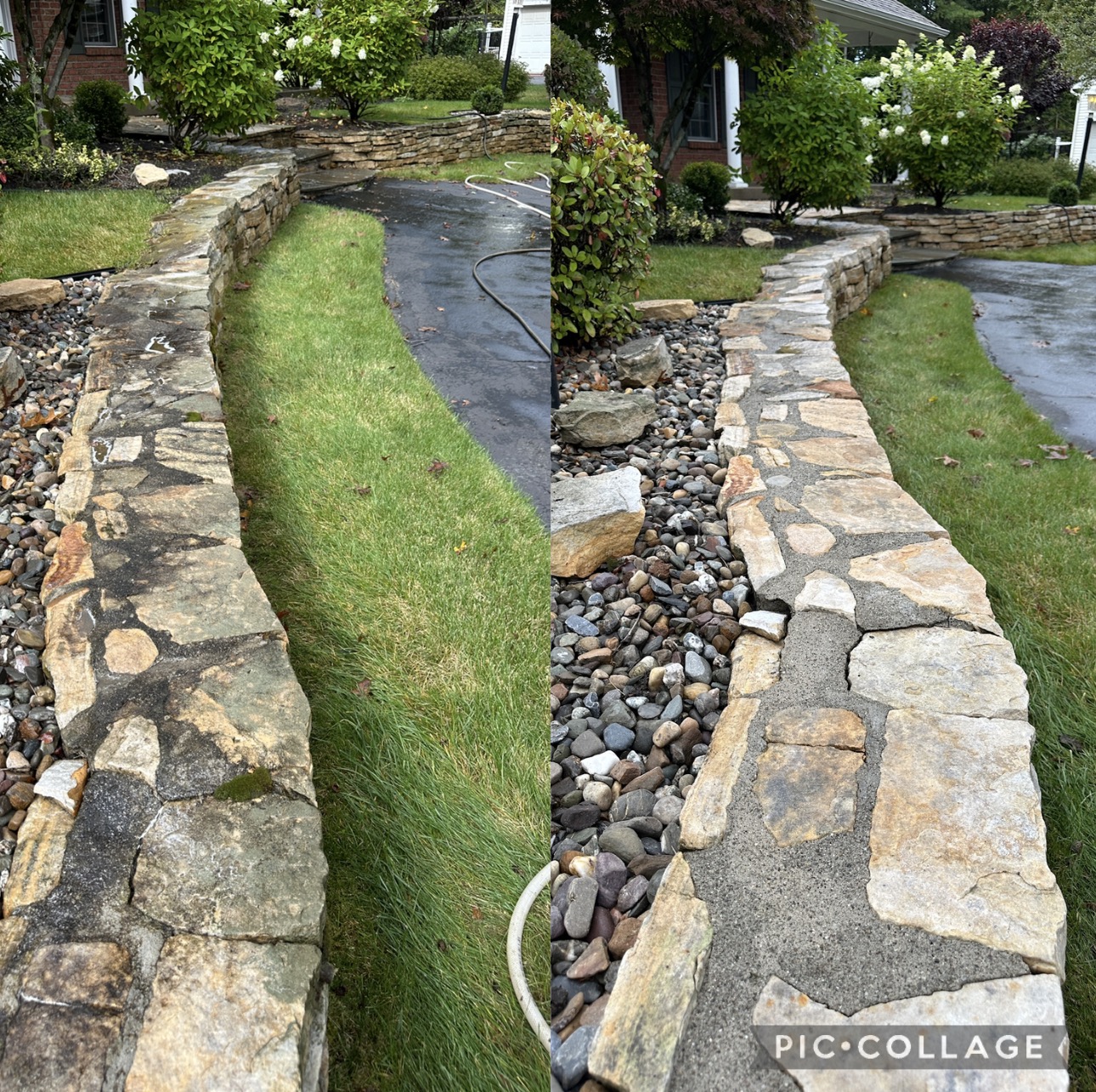 Retaining wall pressure washing in shenendehowa, NY